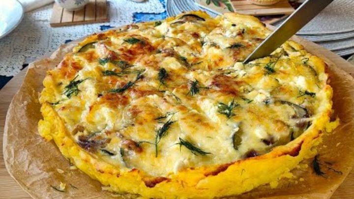 Rychlý koláč se sýrem a bramborami