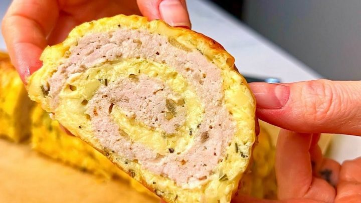 Kuřecí roláda se sýrem a koprem Kuřecí roláda se sýrem a koprem