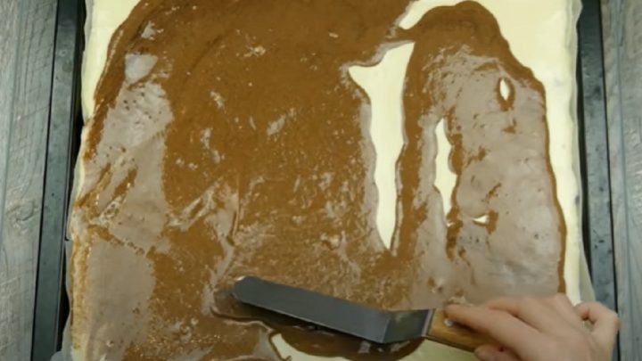 Dvoubarevná roláda s kakaovým krémem