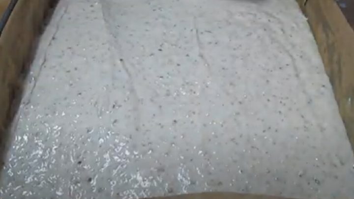 Vláčný ořechový řez se 2 druhy náplní