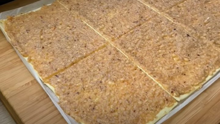 Ořechové šátečky z listového těsta