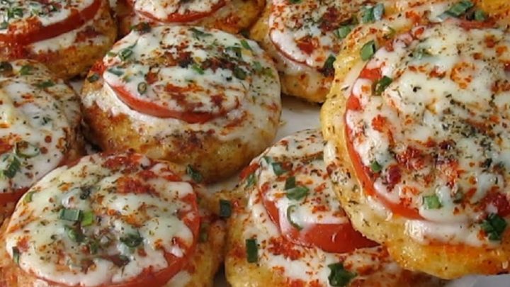Bramborová mini pizza s omáčkou z mrkve