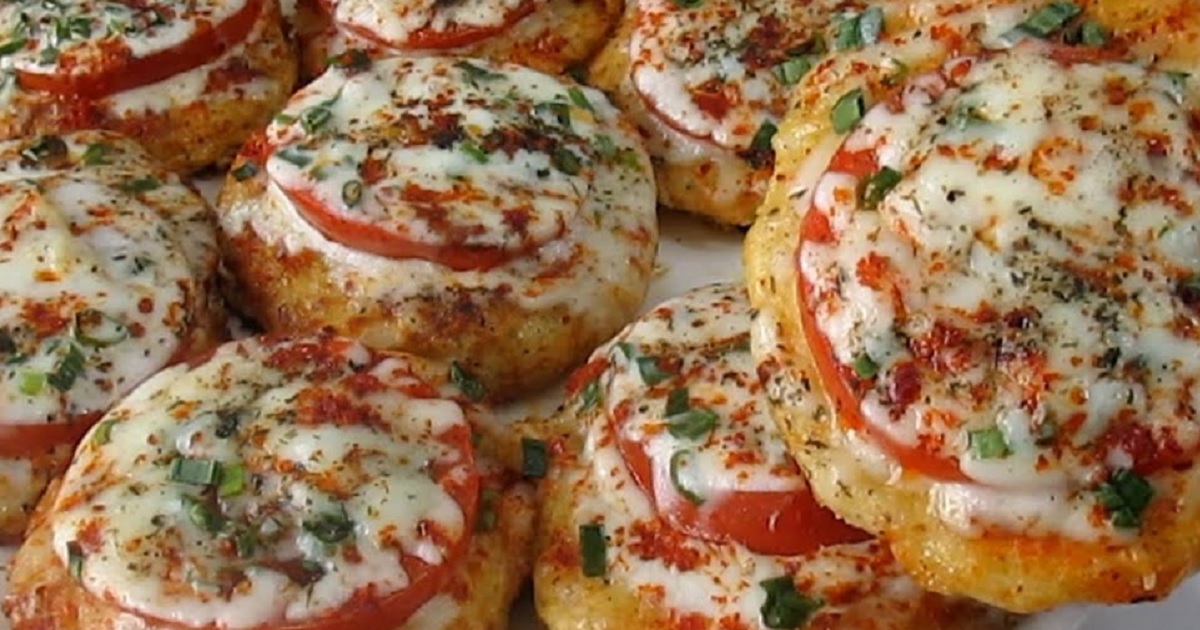 Bramborová mini pizza s omáčkou z mrkve