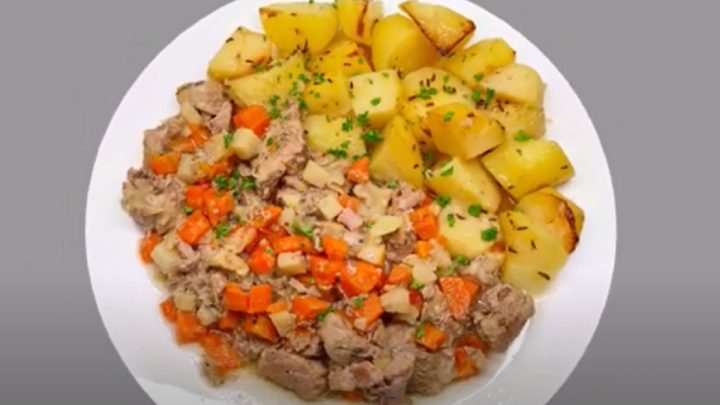 Krkovice na zelenině s brambory