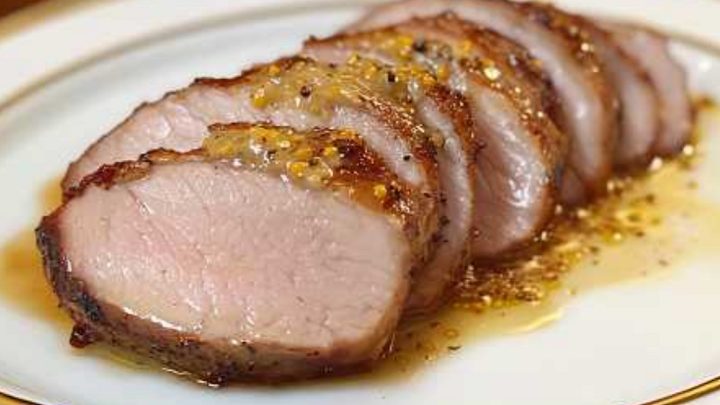 Vepřová pečeně na česneku s rozmarýnem