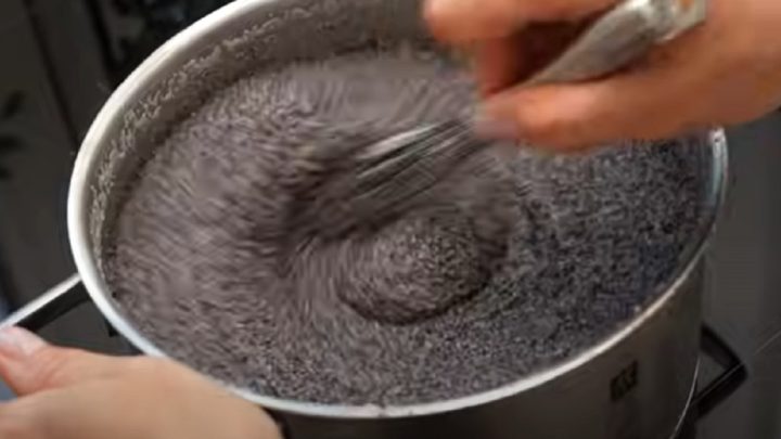 Vláčný koláč s makovou náplní a brusinkami