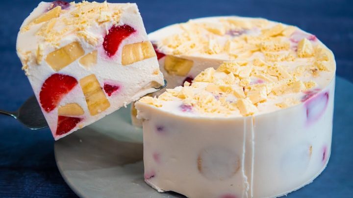 Nepečený tvarohový dort s ovocem