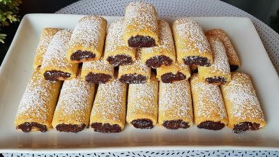 Sušenky plněné Nutellou a kokosem