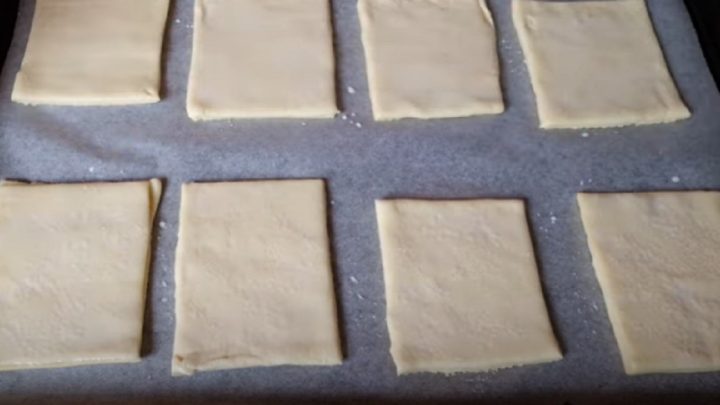 Kostky z listového těsta s Nutellou