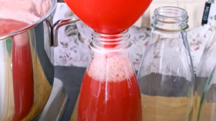 Domácí jahodový džus bez přidaného cukru