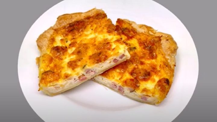 Quiche z listového těsta se slaninou