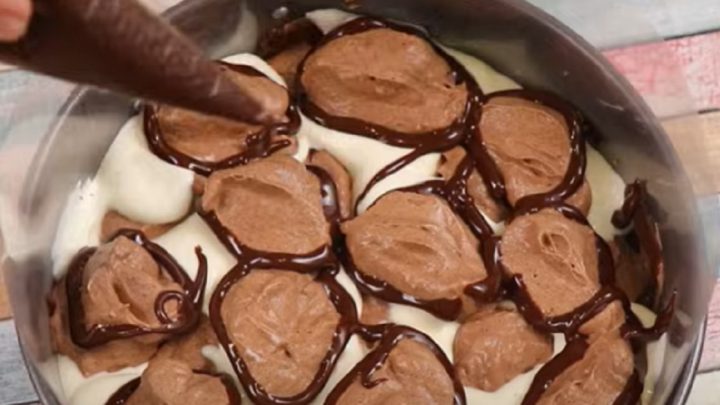 Zmrzlinový dort Milka se sušenkami