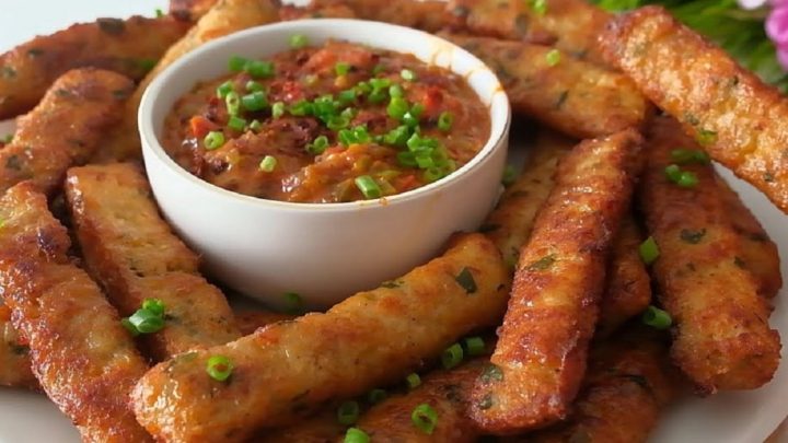 Smažené kuřecí tyčinky s česnekem