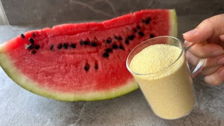 Rychlý melounový dezert s krupicí