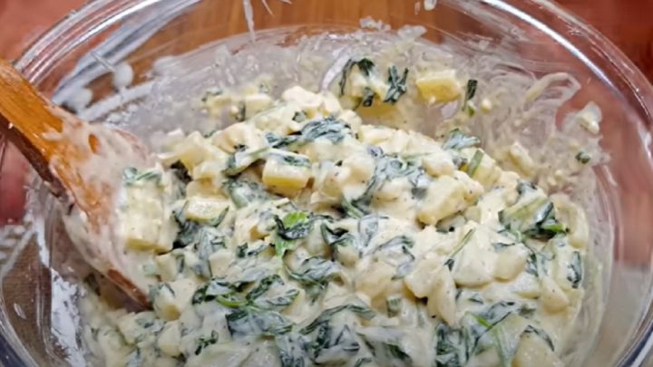 Špenátové muffiny s brambory a sýrem