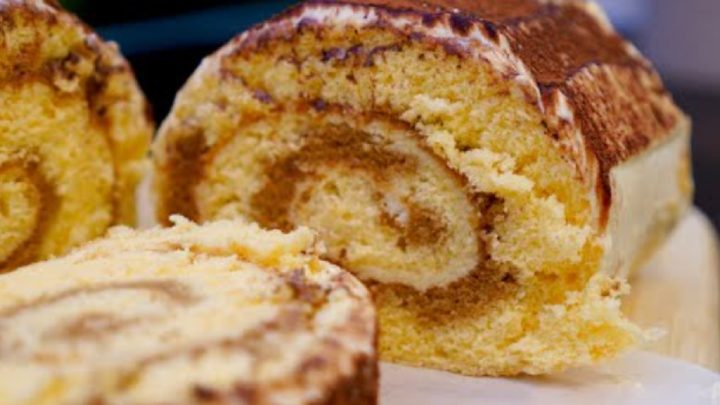 Rychlá tiramisu roláda s mascarpone