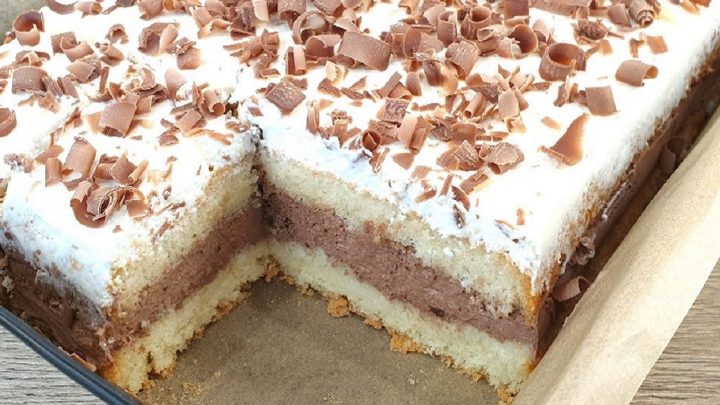 Piškotové řezy s kakaovým krémem