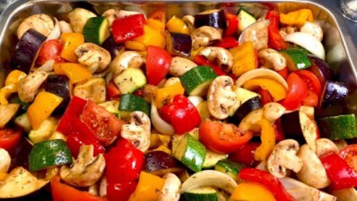 Pečená zelenina se sladkokyselou zálivkou