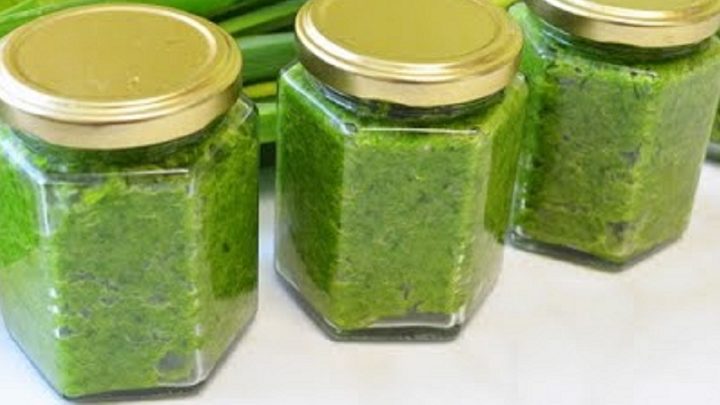 Česneková pasta ze zelených výhonků