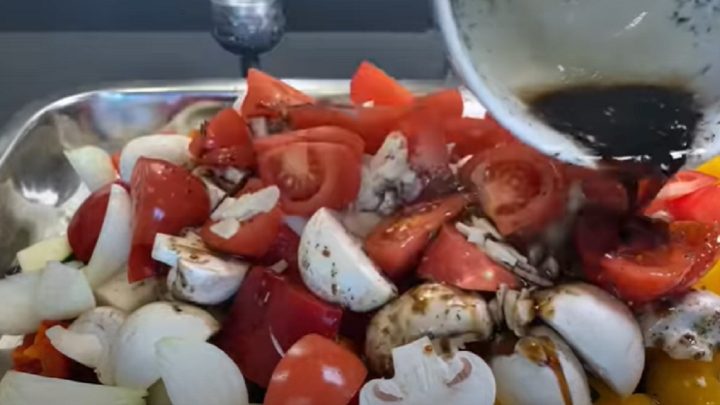 Pečená zelenina se sladkokyselou zálivkou