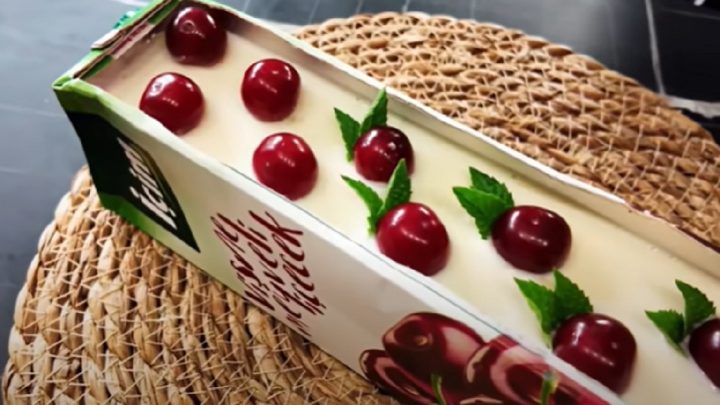 Želé řezy ze 3 vrstev s třešněmi