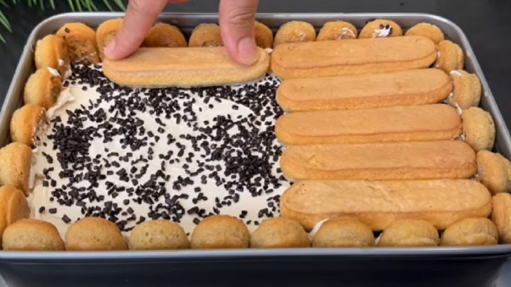 Falešné tiramisu řezy s čokoládou