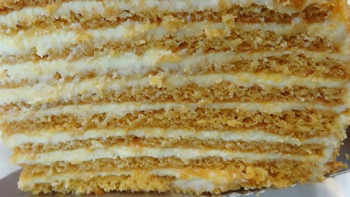 Vláčný domácí medovník s jemným krémem