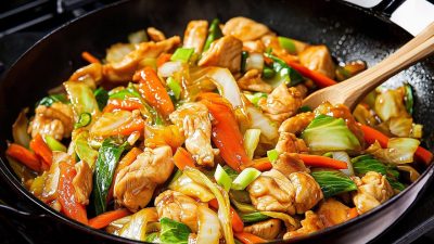 Kuřecí čína se 2 druhy omáček