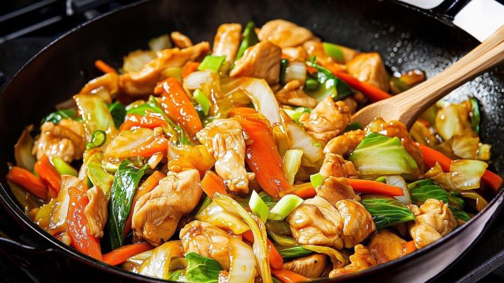 Kuřecí čína se 2 druhy omáček