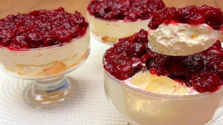 Pomerančové poháry ze Salka s třešněmi