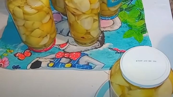 Jablečný kompot na zimu ze 4 surovin