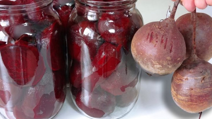 Zavařená červená řepa ve sladkém nálevu