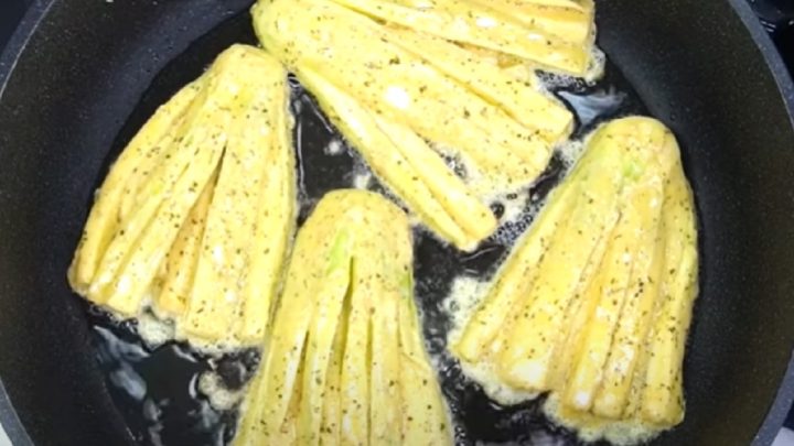 Cuketové vějíře ve vaječném těstíčku