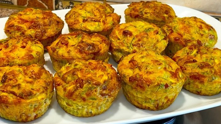 Rychlé cuketové muffiny s klobásou