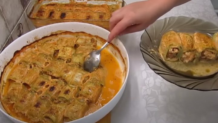 Cuketové rolky plněné mletým masem