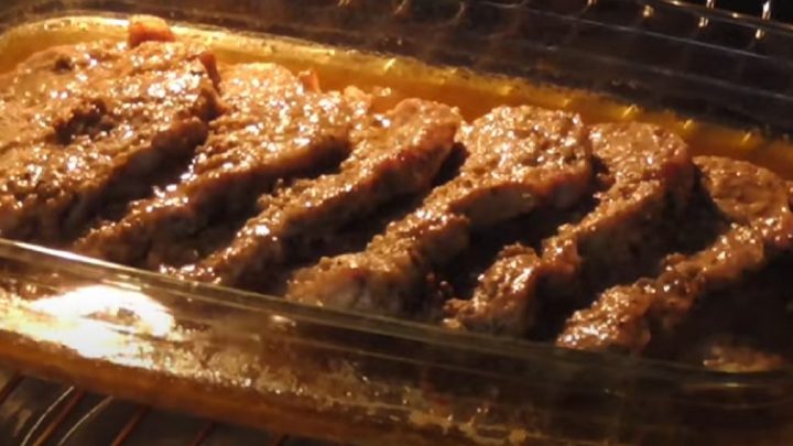 Pečená krkovice na plátky v hořčičné marinádě