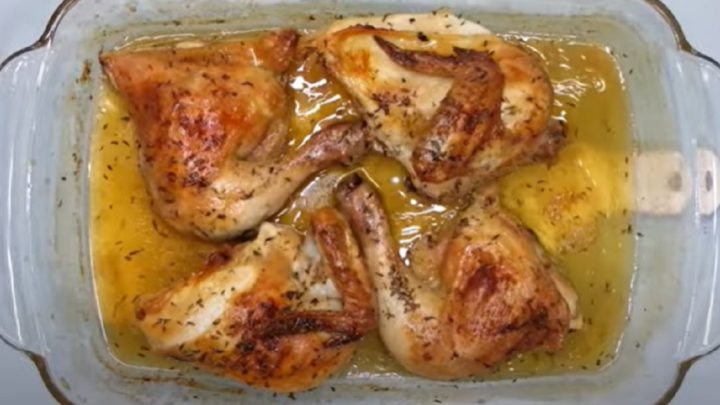 Kuře na pivě s tymiánem a vařenou rýží