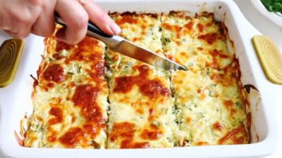 Nákyp z mladého zelí s mozzarellou