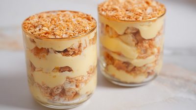 Věneček do skla s vanilkovým krémem