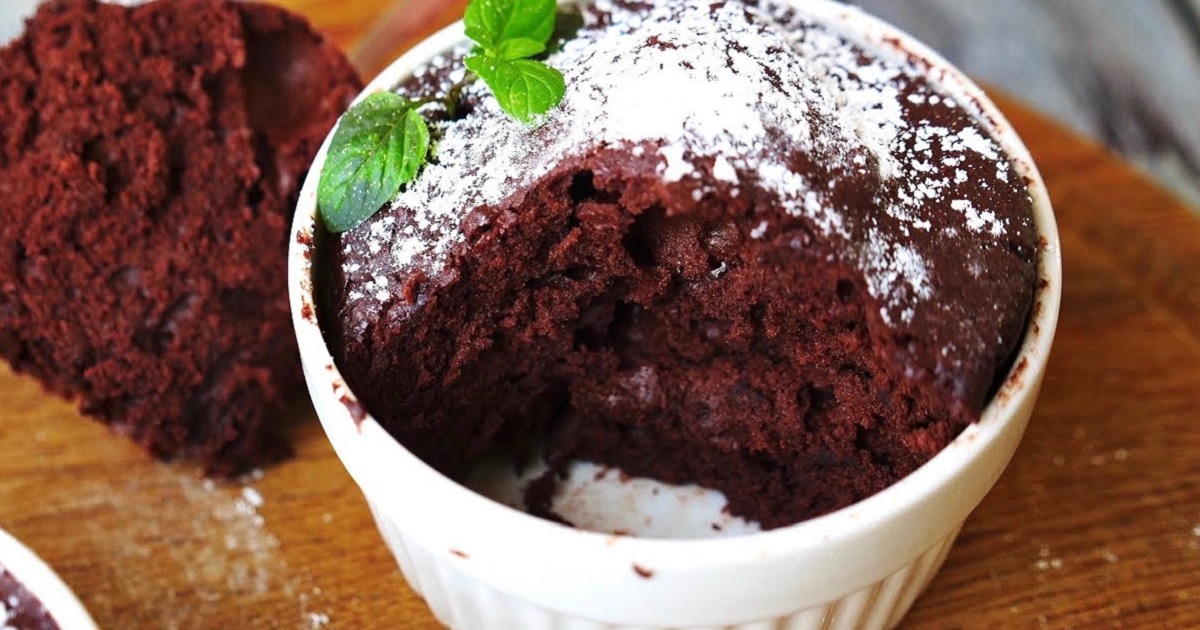 Kakaový mug cake do mikrovlnky