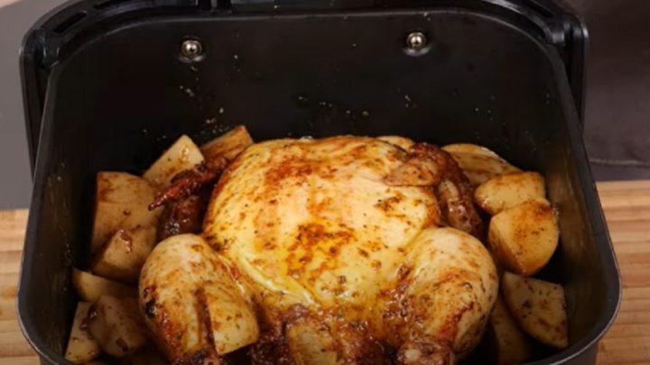 Kuře s bramborami z horkovzdušné fritézy