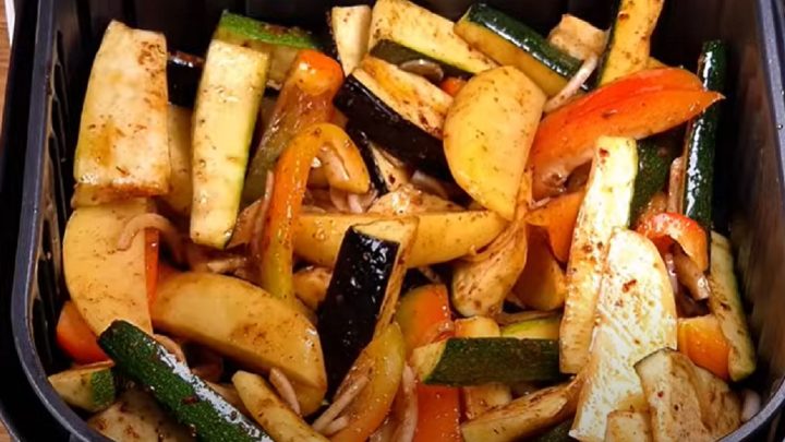 Křidélka z horkovzdušné fritézy se zeleninou