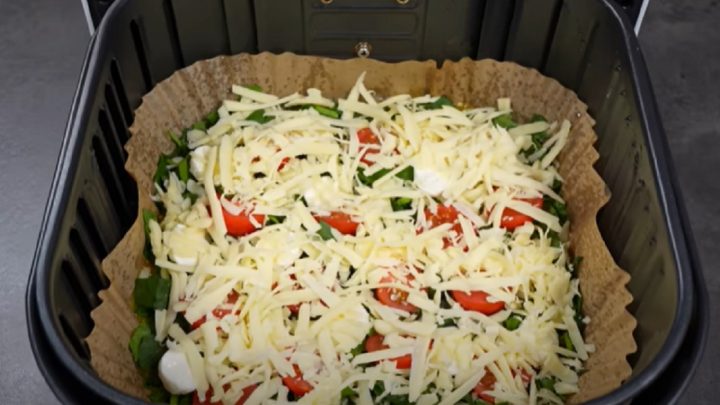 Omeleta z horkovzdušné fritézy se zeleninou