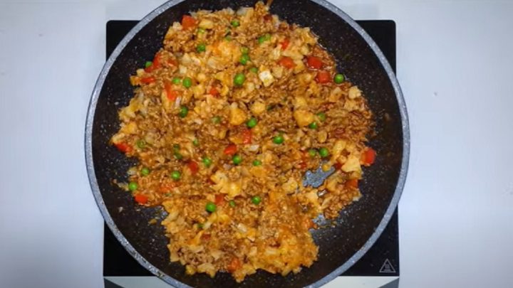 Květákové rizoto s mletým masem