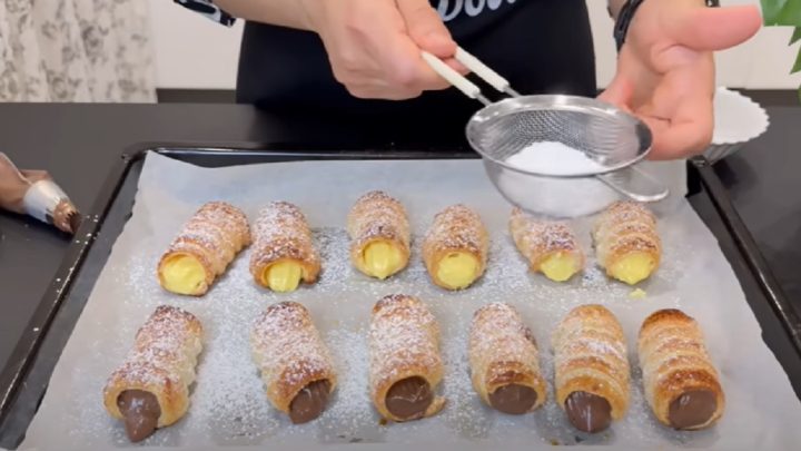 Rychlé domácí kremrole se 2 druhy náplně