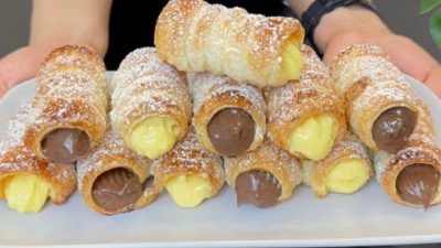 Rychlé domácí kremrole se 2 druhy náplně