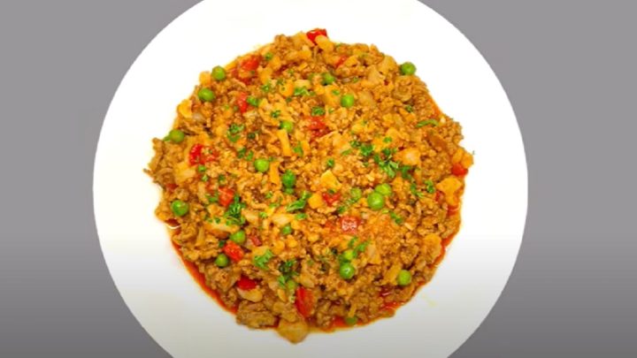 Květákové rizoto s mletým masem