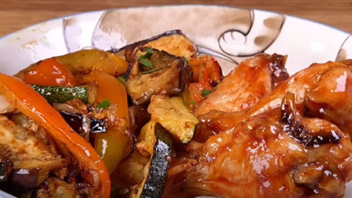 Křidélka z horkovzdušné fritézy se zeleninou