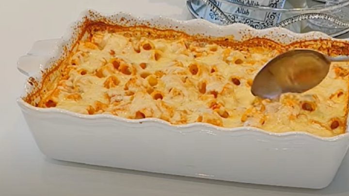 Zapečené těstoviny s krémovou omáčkou