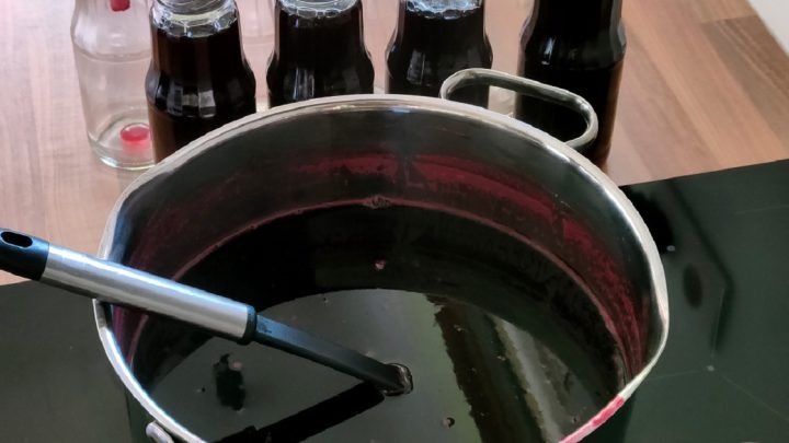 Džus z arónie, švestek a citronu